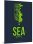 Sea Seattle Poster 2-NaxArt-Mounted Art Print