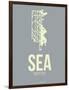 Sea Seattle Poster 3-NaxArt-Framed Art Print