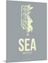 Sea Seattle Poster 3-NaxArt-Mounted Art Print