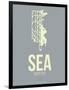 Sea Seattle Poster 3-NaxArt-Framed Art Print