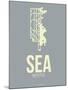 Sea Seattle Poster 3-NaxArt-Mounted Art Print