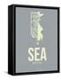 Sea Seattle Poster 3-NaxArt-Framed Stretched Canvas
