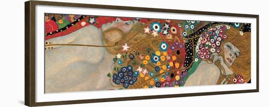 Sea Serpents-Gustav Klimt-Framed Premium Giclee Print