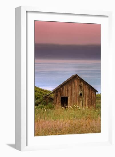 Sea Shack and Watermelon Sky-Vincent James-Framed Photographic Print