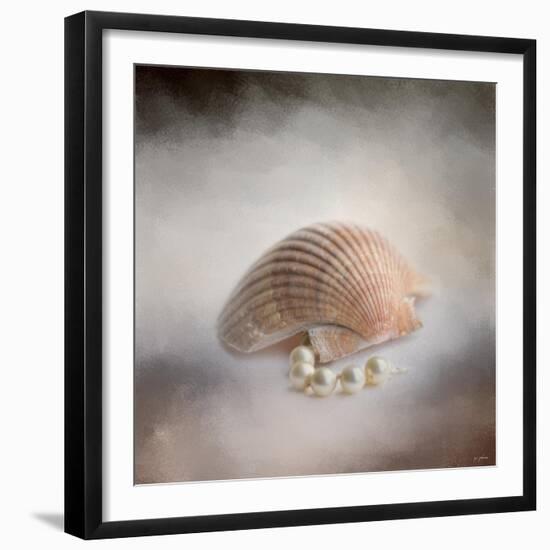 Sea Shell and Pearls-Jai Johnson-Framed Giclee Print