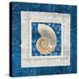 Sea Shell II on Blue-Belinda Aldrich-Stretched Canvas