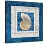 Sea Shell II on Blue-Belinda Aldrich-Stretched Canvas