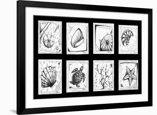 Sea Shells Beach-Megan Aroon Duncanson-Framed Art Print