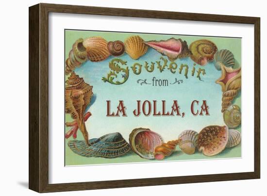 Sea Shells, Souvenir from La Jolla, California-null-Framed Art Print