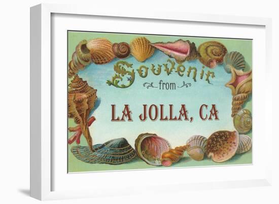 Sea Shells, Souvenir from La Jolla, California-null-Framed Art Print