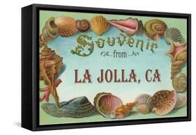 Sea Shells, Souvenir from La Jolla, California-null-Framed Stretched Canvas