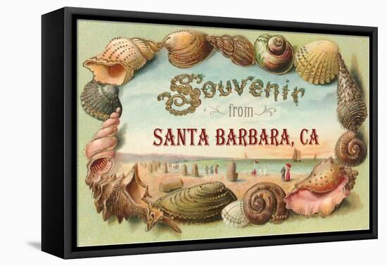 Sea Shells, Souvenir from Santa Barbara, California-null-Framed Stretched Canvas