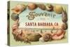 Sea Shells, Souvenir from Santa Barbara, California-null-Stretched Canvas