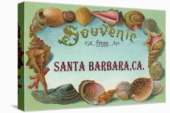 Sea Shells, Souvenir from Santa Barbara, California-null-Stretched Canvas