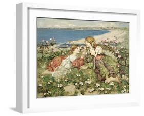 Sea Shore Roses-Edward Atkinson Hornel-Framed Giclee Print