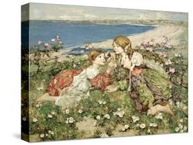 Sea Shore Roses-Edward Atkinson Hornel-Stretched Canvas