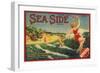 Sea Side Brand - Oxnard, California - Citrus Crate Label-Lantern Press-Framed Art Print