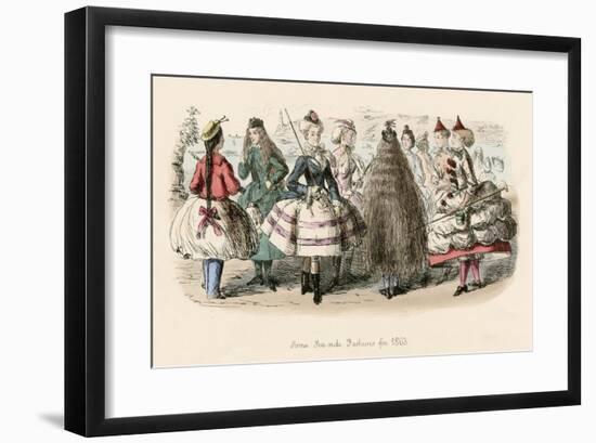 Sea Side Fashion 1863, Leech-John Leech-Framed Art Print