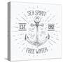 Sea Spirit - Sketched Anchor-Anton Yanchevskyi-Stretched Canvas