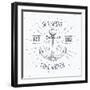 Sea Spirit - Sketched Anchor-Anton Yanchevskyi-Framed Art Print