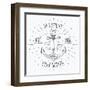 Sea Spirit - Sketched Anchor-Anton Yanchevskyi-Framed Art Print