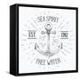 Sea Spirit - Sketched Anchor-Anton Yanchevskyi-Framed Stretched Canvas