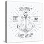 Sea Spirit - Sketched Anchor-Anton Yanchevskyi-Stretched Canvas