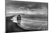 Sea Stack and Black Sand Beach Near Vik, Iceland-Chuck Haney-Mounted Photographic Print