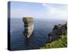 Sea Stack at Downpatrick Head, Near Ballycastle, County Mayo, Connacht, Republic of Ireland-Gary Cook-Stretched Canvas