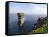 Sea Stack at Downpatrick Head, Near Ballycastle, County Mayo, Connacht, Republic of Ireland-Gary Cook-Framed Stretched Canvas