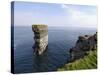 Sea Stack at Downpatrick Head, Near Ballycastle, County Mayo, Connacht, Republic of Ireland-Gary Cook-Stretched Canvas