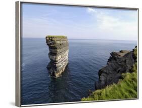 Sea Stack at Downpatrick Head, Near Ballycastle, County Mayo, Connacht, Republic of Ireland-Gary Cook-Framed Photographic Print