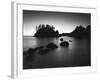 Sea Stack at Sunset, Trinidad, California, USA-Adam Jones-Framed Photographic Print