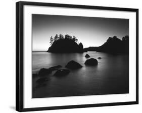 Sea Stack at Sunset, Trinidad, California, USA-Adam Jones-Framed Photographic Print