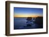 Sea stacks and cliffs at sunset, Shetland Islands, Scotland-Philippe Clement-Framed Photographic Print