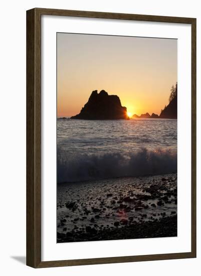 Sea Stacks and Pacific Ocean, Second Beach, Olympic National Park, Washington, USA-Merrill Images-Framed Photographic Print