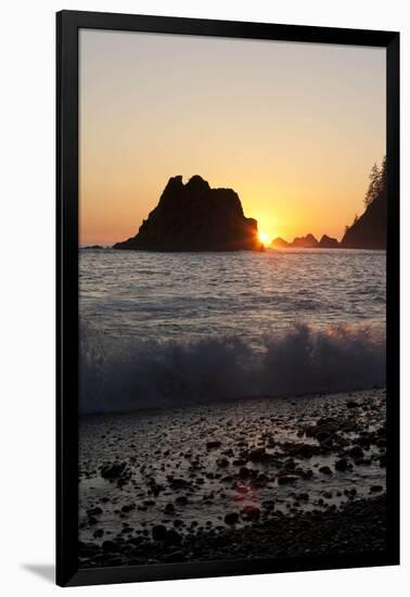 Sea Stacks and Pacific Ocean, Second Beach, Olympic National Park, Washington, USA-Merrill Images-Framed Photographic Print