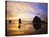 Sea Stacks at Cannon Beach-Darrell Gulin-Stretched Canvas