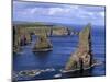 Sea Stacks at Duncansby Head, Near John O'Groats, North-West Tip of Scotland, Caithness, Scotland-Patrick Dieudonne-Mounted Photographic Print