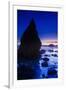 Sea stacks at dusk, El Matador State Beach, Malibu, California, USA-Russ Bishop-Framed Premium Photographic Print