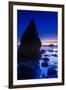 Sea stacks at dusk, El Matador State Beach, Malibu, California, USA-Russ Bishop-Framed Premium Photographic Print