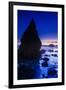 Sea stacks at dusk, El Matador State Beach, Malibu, California, USA-Russ Bishop-Framed Premium Photographic Print