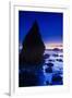 Sea stacks at dusk, El Matador State Beach, Malibu, California, USA-Russ Bishop-Framed Photographic Print