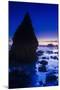 Sea stacks at dusk, El Matador State Beach, Malibu, California, USA-Russ Bishop-Mounted Photographic Print