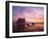 Sea Stacks at Sunset, 2nd Beach, Olympic National Park, Wa-Greg Probst-Framed Photographic Print