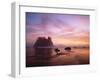 Sea Stacks at Sunset, 2nd Beach, Olympic National Park, Wa-Greg Probst-Framed Photographic Print