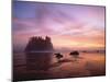 Sea Stacks at Sunset, 2nd Beach, Olympic National Park, Wa-Greg Probst-Mounted Photographic Print