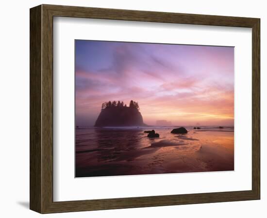 Sea Stacks at Sunset, 2nd Beach, Olympic National Park, Wa-Greg Probst-Framed Photographic Print