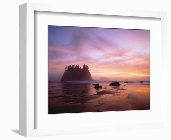 Sea Stacks at Sunset, 2nd Beach, Olympic National Park, Wa-Greg Probst-Framed Photographic Print