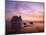 Sea Stacks at Sunset, 2nd Beach, Olympic National Park, Wa-Greg Probst-Mounted Photographic Print
